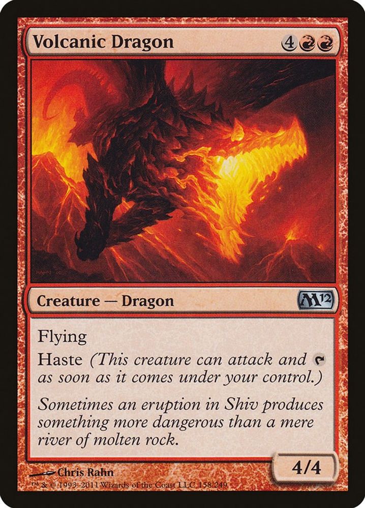 2011 Magic: The Gathering: Magic 2012 (M12) (M12) - Volcanic Dragon (#158, Uncommon) (, Near Mint)