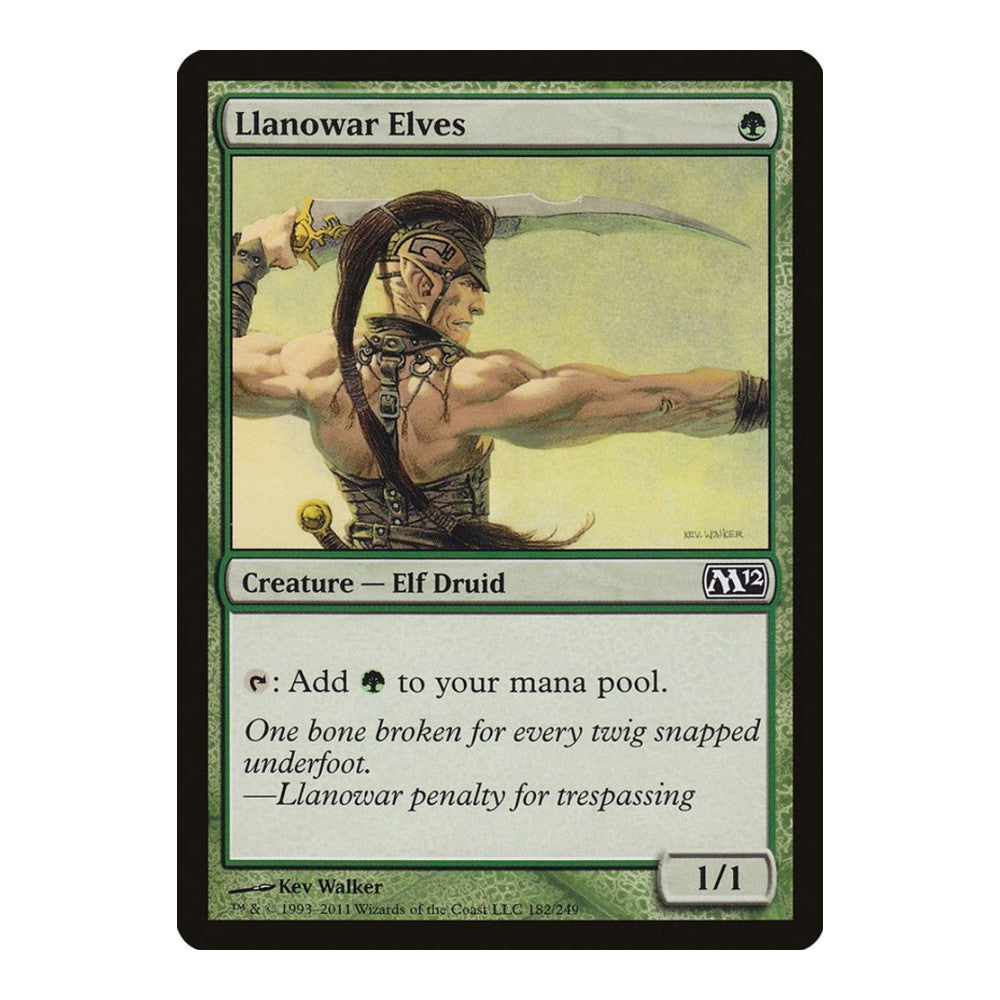 2011 Magic: The Gathering: Magic 2012 (M12) (M12) - Llanowar Elves (#182, Common) (, Near Mint)