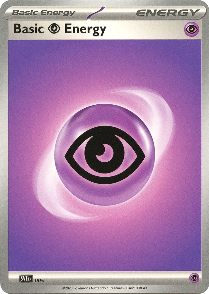 2023 Pokemon: SVE: Scarlet & Violet Energies (SVE) - Basic Psychic Energy 005 (#005, Common) (, Near Mint)