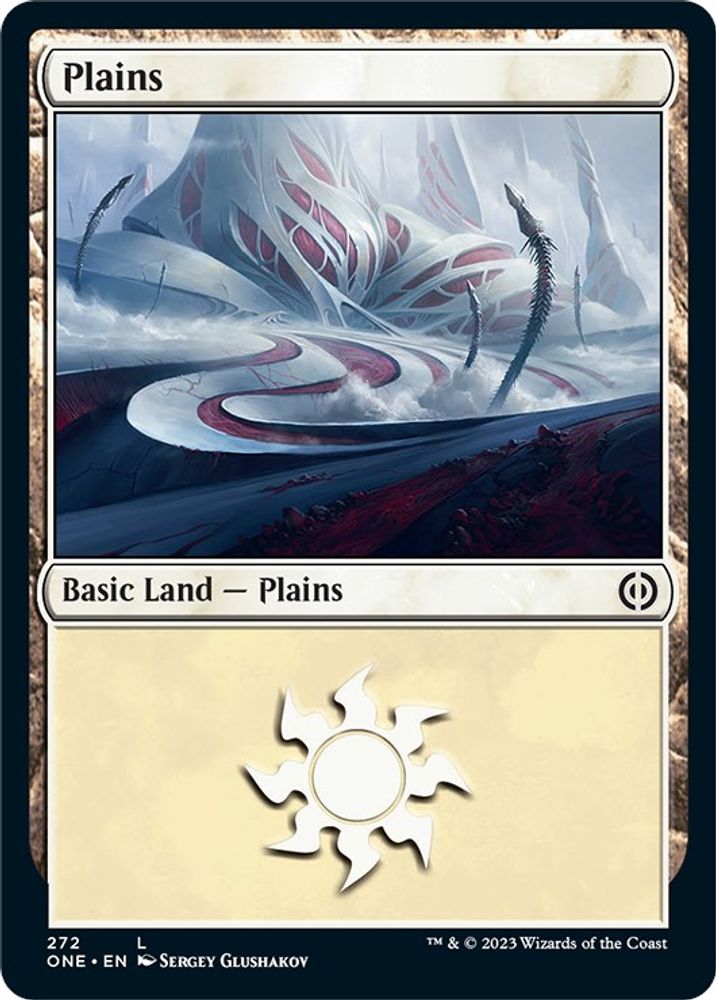 2023 Magic: The Gathering: Phyrexia: All Will Be One (ONE) - Plains 272 (#272, Land)