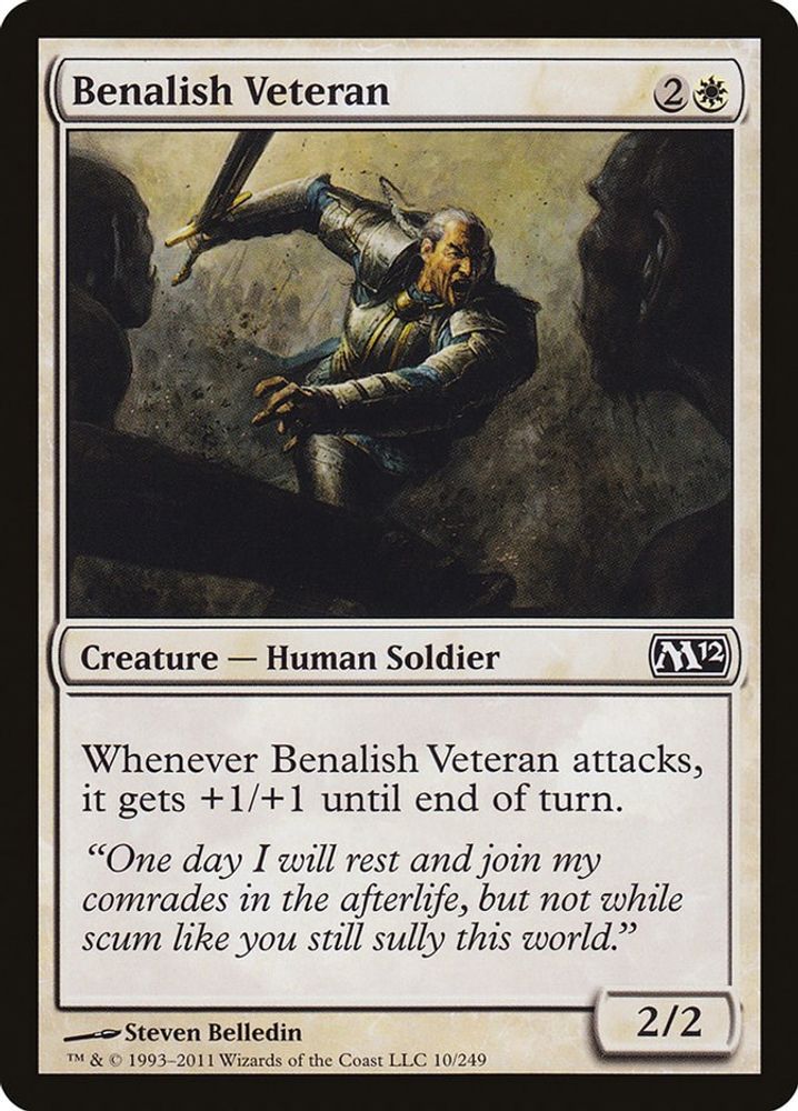 2011 Magic: The Gathering: Magic 2012 (M12) (M12) - Benalish Veteran (#10, Common) (, Near Mint)
