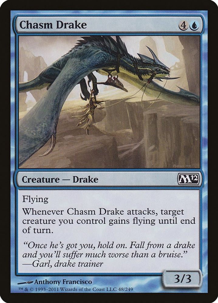2011 Magic: The Gathering: Magic 2012 (M12) (M12) - Chasm Drake (#48, Common) (, Near Mint)