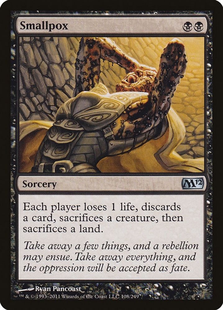 2011 Magic: The Gathering: Magic 2012 (M12) (M12) - Smallpox (#108, Uncommon) (, Near Mint)