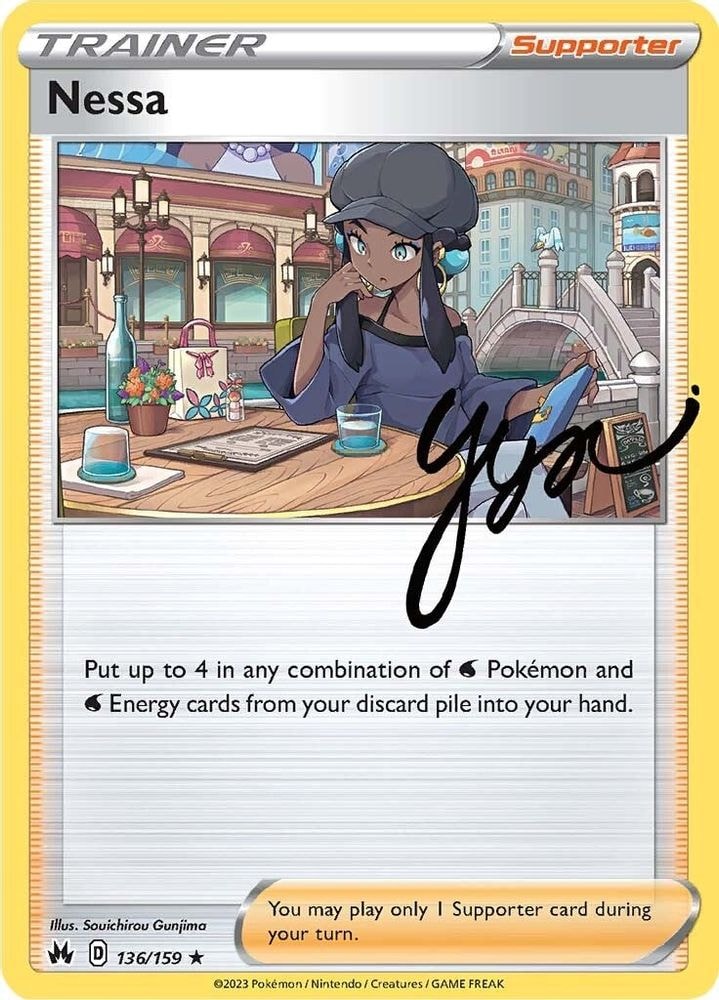 2023 Pokemon: SWSH: Crown Zenith (CRZ) - Nessa (#136/159, Holo Rare) (Reverse Holofoil, Near Mint)