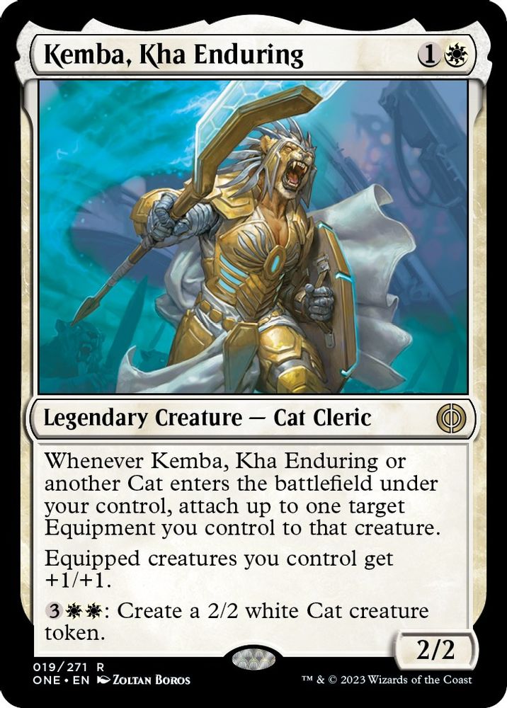 2023 Magic: The Gathering: Phyrexia: All Will Be One (ONE) - Kemba Kha Enduring (#19, Rare) (Foil, Near Mint)