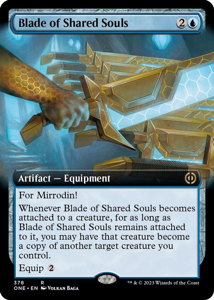2023 Magic: The Gathering: Phyrexia: All Will Be One (ONE) - Blade of Shared Souls Extended Art (#378, Rare) (, Near Mint)