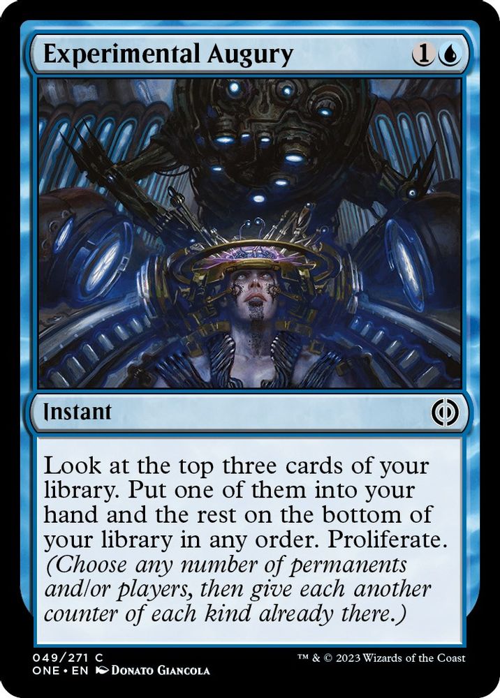 2023 Magic: The Gathering: Phyrexia: All Will Be One (ONE) - Experimental Augury (#49, Common) (, Near Mint)