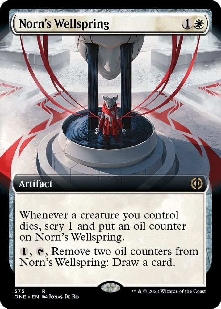 2023 Magic: The Gathering: Phyrexia: All Will Be One (ONE) - Norns Wellspring Extended Art (#375, Rare) (, Near Mint)