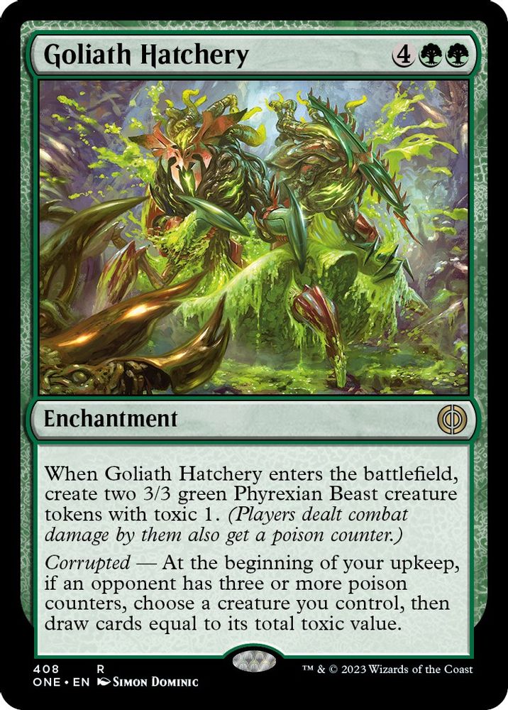 2023 Magic: The Gathering: Phyrexia: All Will Be One (ONE) - Goliath Hatchery (#408, Rare) (, Near Mint)