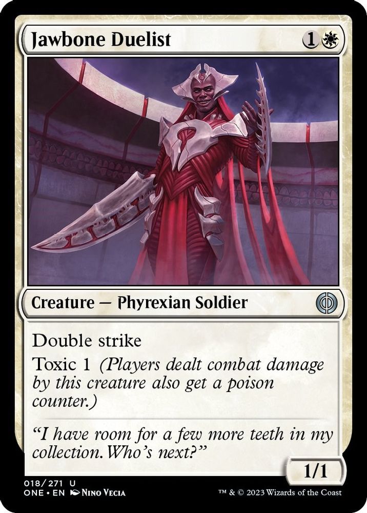 2023 Magic: The Gathering: Phyrexia: All Will Be One (ONE) - Jawbone Duelist (#18, Uncommon) (, Near Mint)