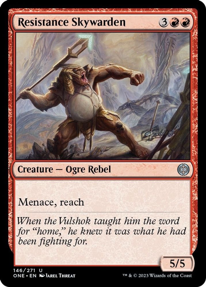 2023 Magic: The Gathering: Phyrexia: All Will Be One (ONE) - Resistance Skywarden (#146, Uncommon) (, Near Mint)