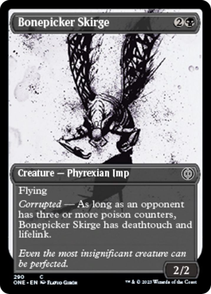 2023 Magic: The Gathering: Phyrexia: All Will Be One (ONE) - Bonepicker Skirge Showcase (#290, Common) (, Near Mint)