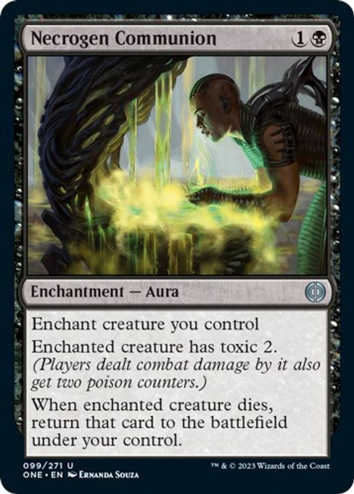 2023 Magic: The Gathering: Phyrexia: All Will Be One (ONE) - Necrogen Communion (#99, Uncommon) (, Near Mint)