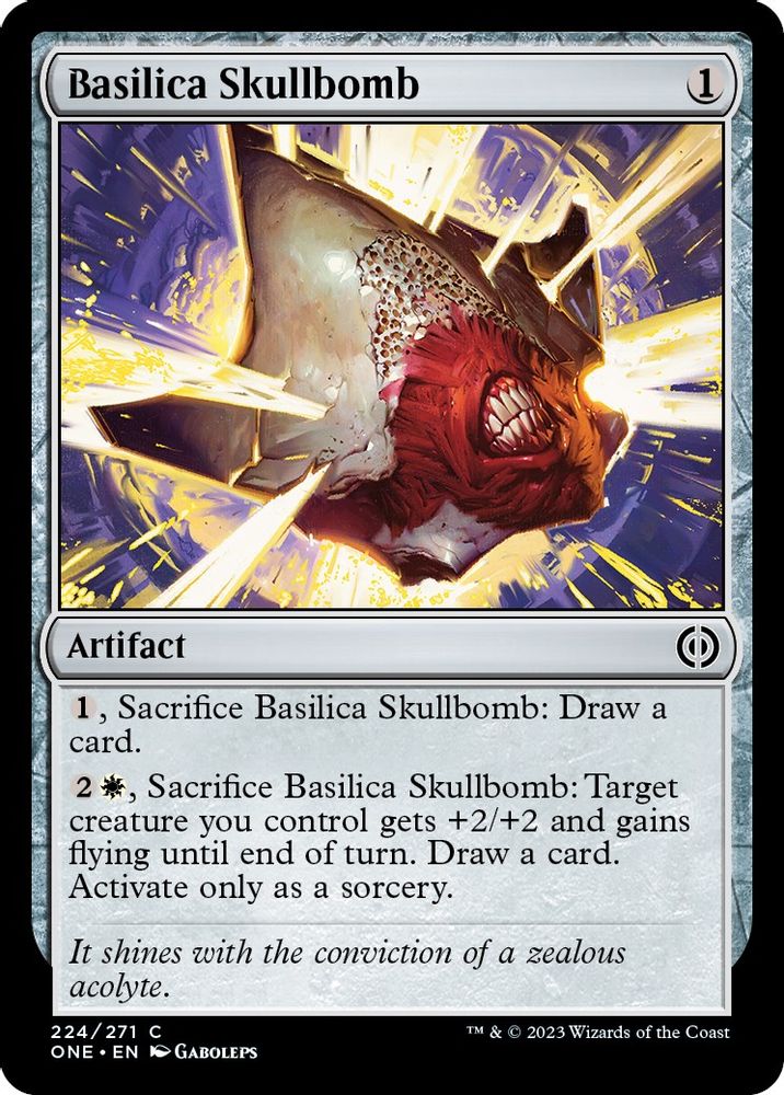 2023 Magic: The Gathering: Phyrexia: All Will Be One (ONE) - Basilica Skullbomb (#224, Common) (, Near Mint)