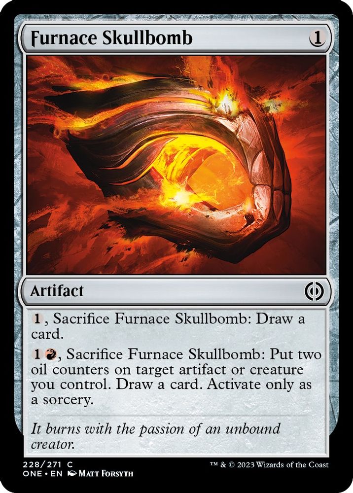 2023 Magic: The Gathering: Phyrexia: All Will Be One (ONE) - Furnace Skullbomb (#228, Common) (, Near Mint)