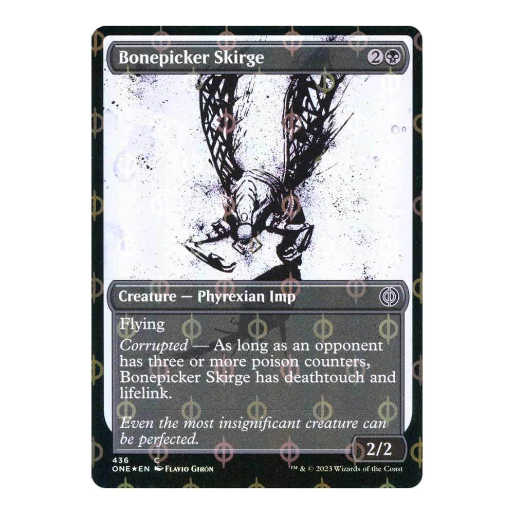 2023 Magic: The Gathering: Phyrexia: All Will Be One (ONE) - Bonepicker Skirge Showcase Step and Compleat Foil (#436, Common) (Foil, Near Mint)