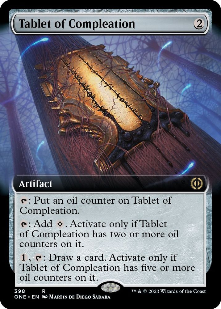 2023 Magic: The Gathering: Phyrexia: All Will Be One (ONE) - Tablet of Compleation Extended Art (#398, Rare) (, Near Mint)