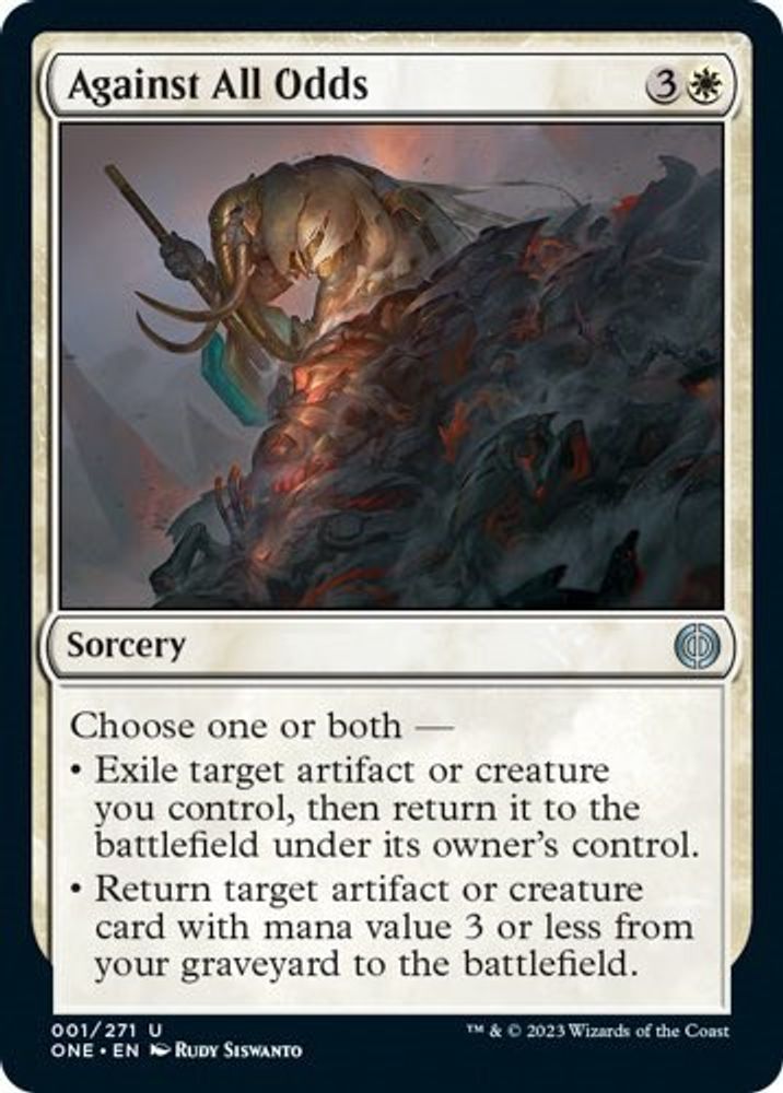 2023 Magic: The Gathering: Phyrexia: All Will Be One (ONE) - Against All Odds (#1, Uncommon) (, Near Mint)
