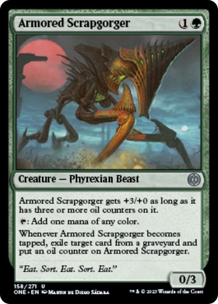 2023 Magic: The Gathering: Phyrexia: All Will Be One (ONE) - Armored Scrapgorger (#158, Uncommon) (Foil, Near Mint)