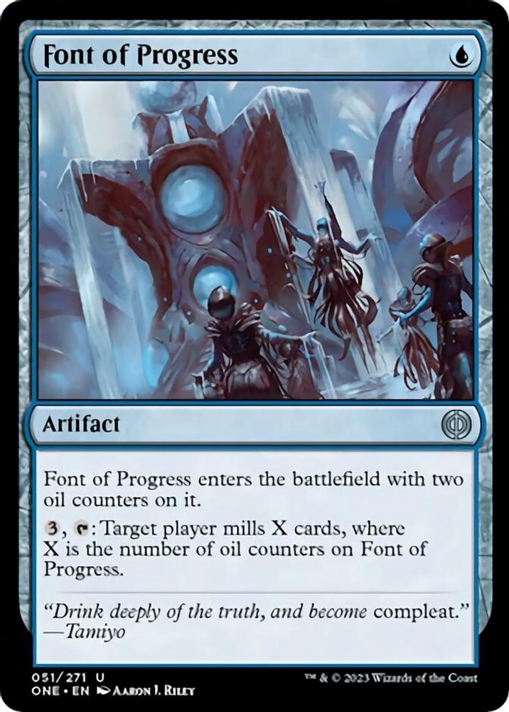 2023 Magic: The Gathering: Phyrexia: All Will Be One (ONE) - Font of Progress (#51, Uncommon) (, Near Mint)