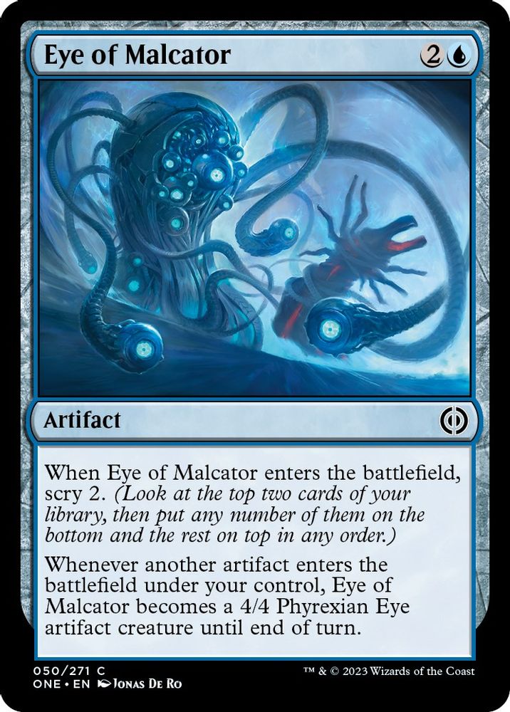 2023 Magic: The Gathering: Phyrexia: All Will Be One (ONE) - Eye of Malcator (#50, Common) (, Near Mint)