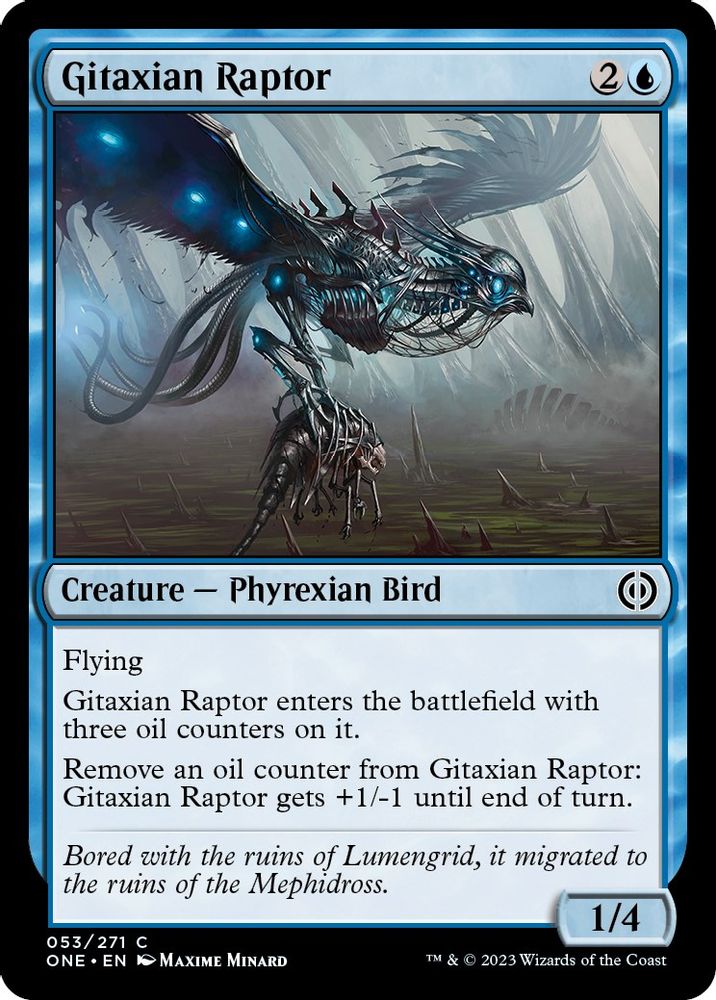 2023 Magic: The Gathering: Phyrexia: All Will Be One (ONE) - Gitaxian Raptor (#53, Common) (, Near Mint)