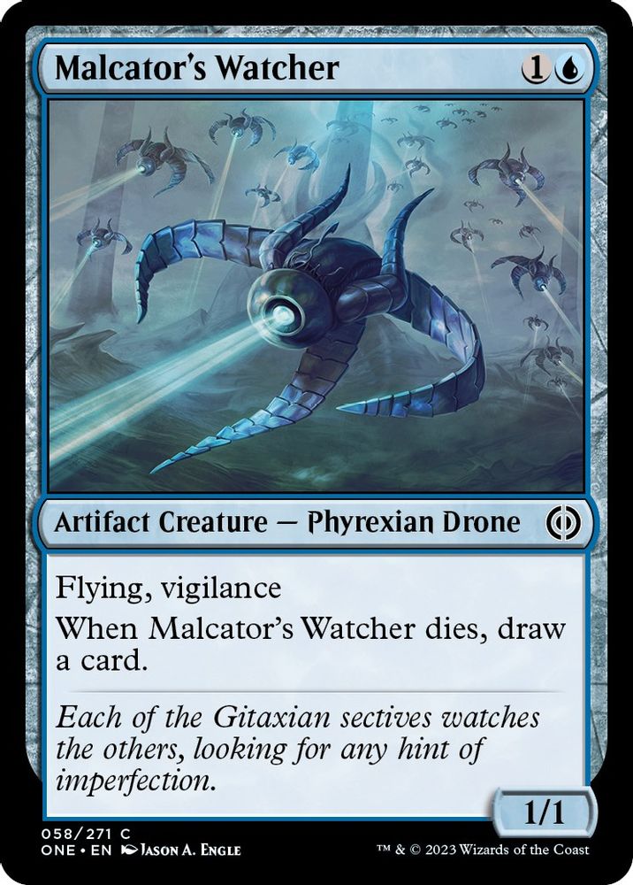 2023 Magic: The Gathering: Phyrexia: All Will Be One (ONE) - Malcators Watcher (#58, Common) (, Near Mint)