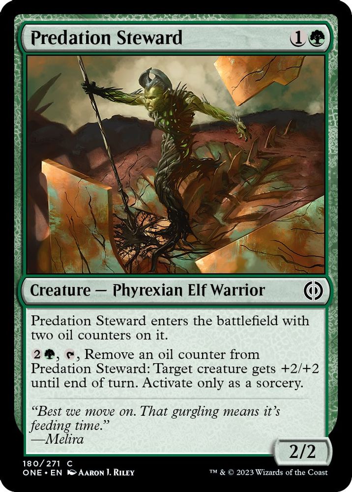 2023 Magic: The Gathering: Phyrexia: All Will Be One (ONE) - Predation Steward (#180, Common) (, Near Mint)