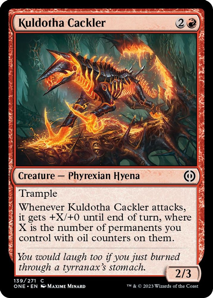 2023 Magic: The Gathering: Phyrexia: All Will Be One (ONE) - Kuldotha Cackler (#139, Common) (, Near Mint)