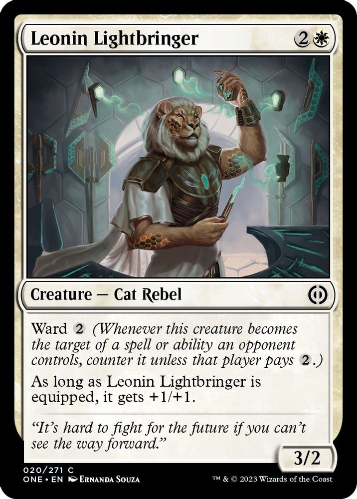 2023 Magic: The Gathering: Phyrexia: All Will Be One (ONE) - Leonin Lightbringer (#20, Common) (, Near Mint)