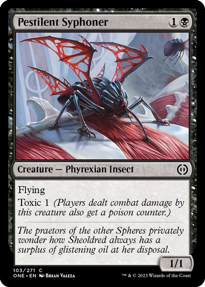 2023 Magic: The Gathering: Phyrexia: All Will Be One (ONE) - Pestilent Syphoner (#103, Common) (, Near Mint)
