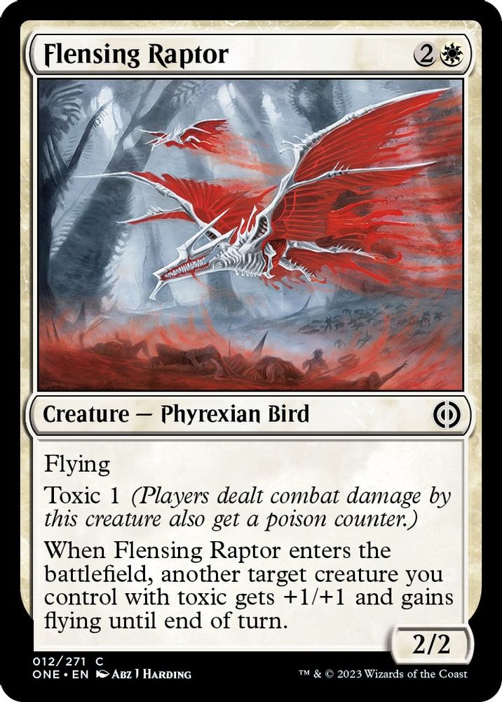 2023 Magic: The Gathering: Phyrexia: All Will Be One (ONE) - Flensing Raptor (#12, Common) (, Near Mint)