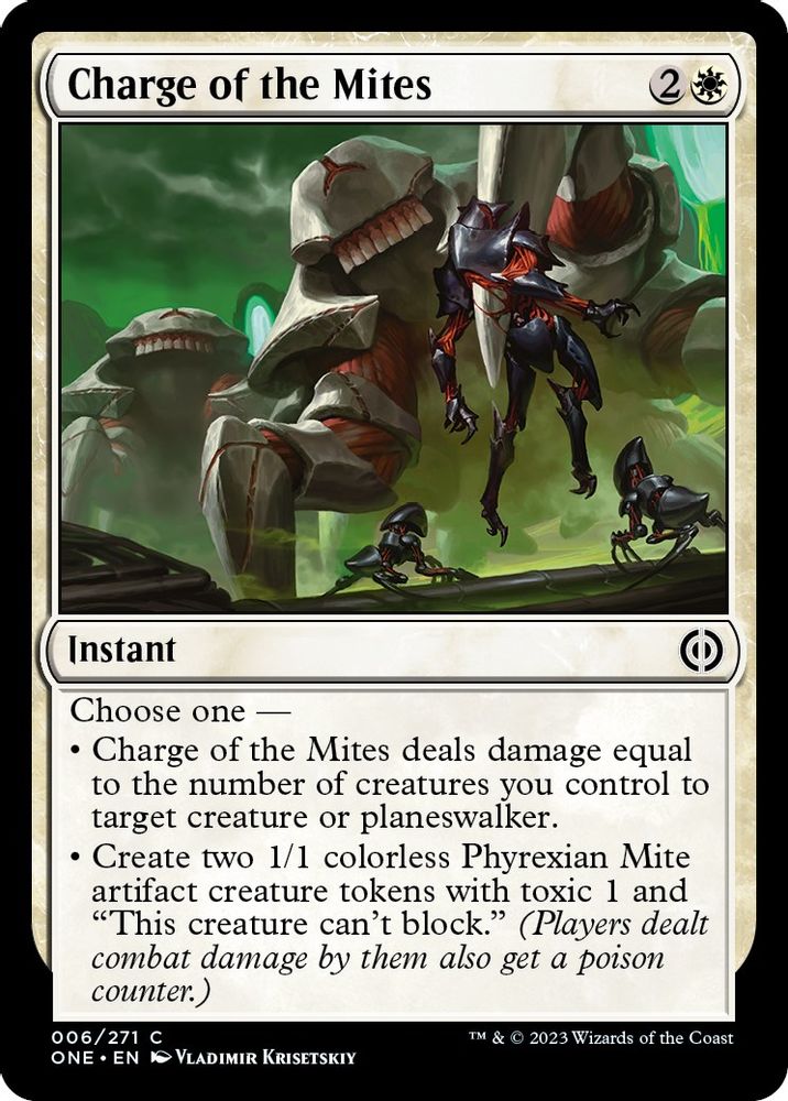 2023 Magic: The Gathering: Phyrexia: All Will Be One (ONE) - Charge of the Mites (#6, Common) (, Near Mint)