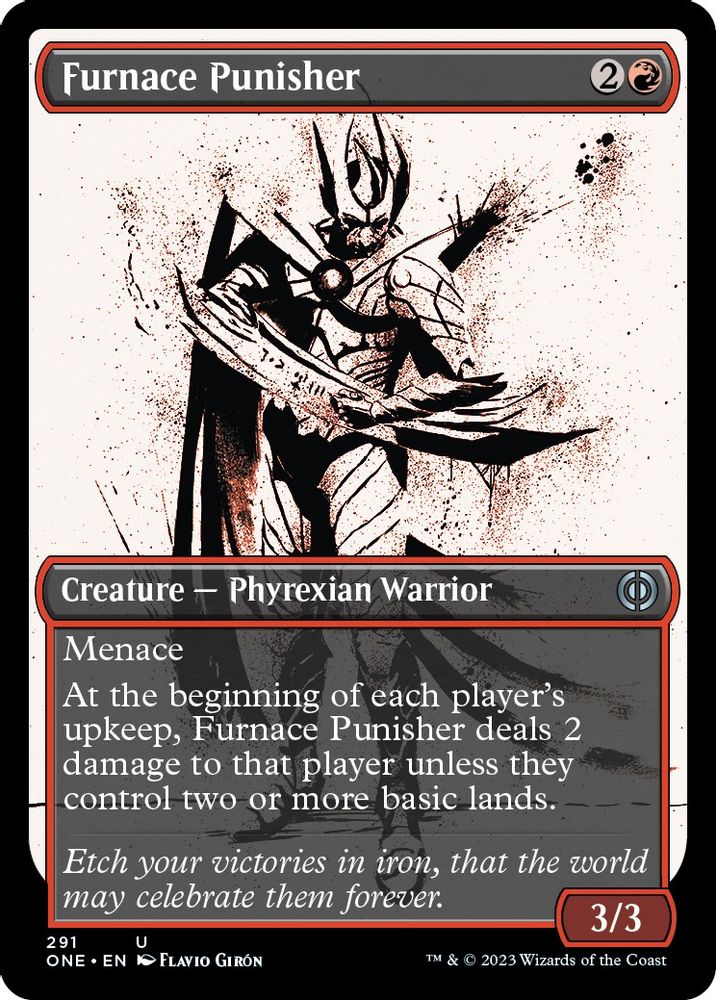 2023 Magic: The Gathering: Phyrexia: All Will Be One (ONE) - Furnace Punisher Showcase (#291, Uncommon) (, Near Mint)