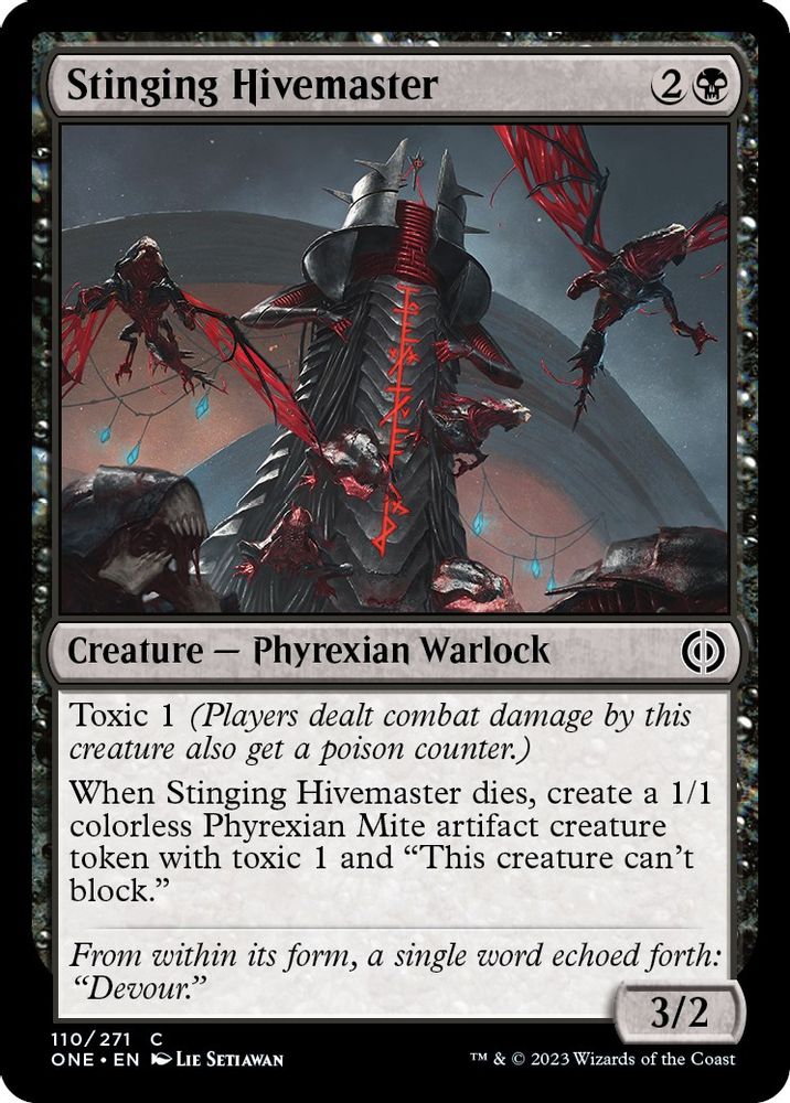 2023 Magic: The Gathering: Phyrexia: All Will Be One (ONE) - Stinging Hivemaster (#110, Common) (, Near Mint)