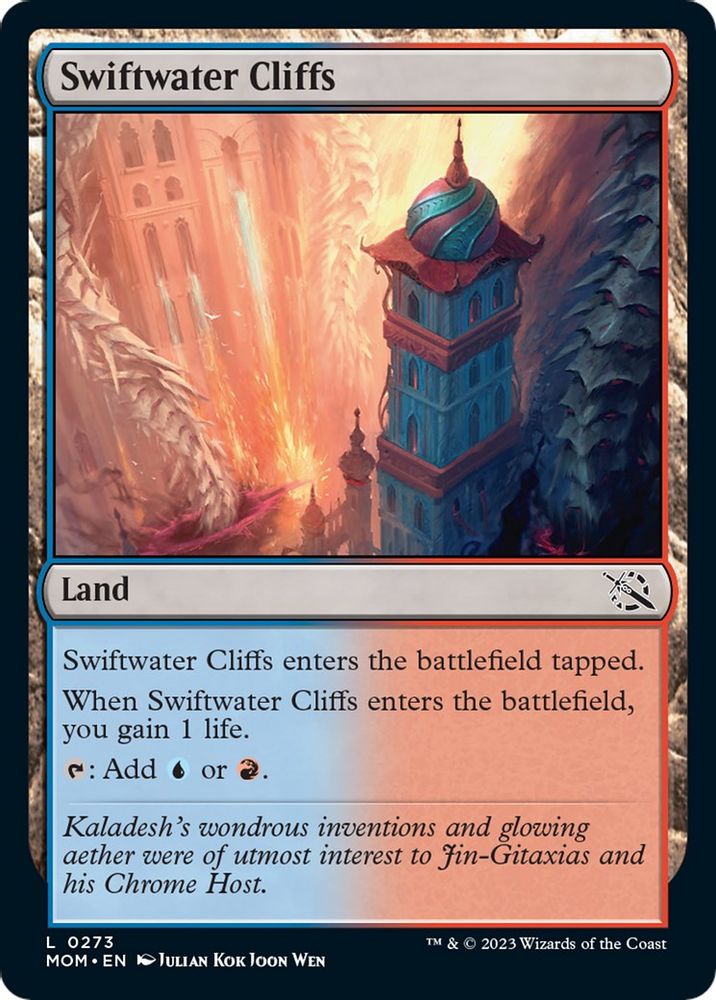 2023 Magic: The Gathering: March of the Machine (MOM) - Swiftwater Cliffs (#273, Common) (, Near Mint)