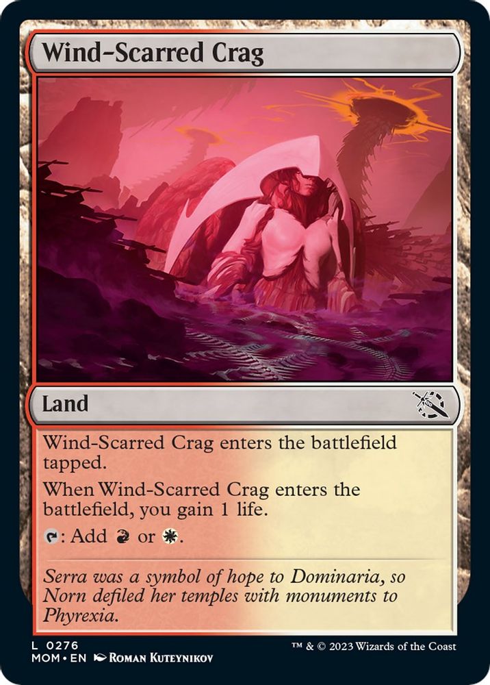 2023 Magic: The Gathering: March of the Machine (MOM) - Wind Scarred Crag (#276, Common) (, Near Mint)
