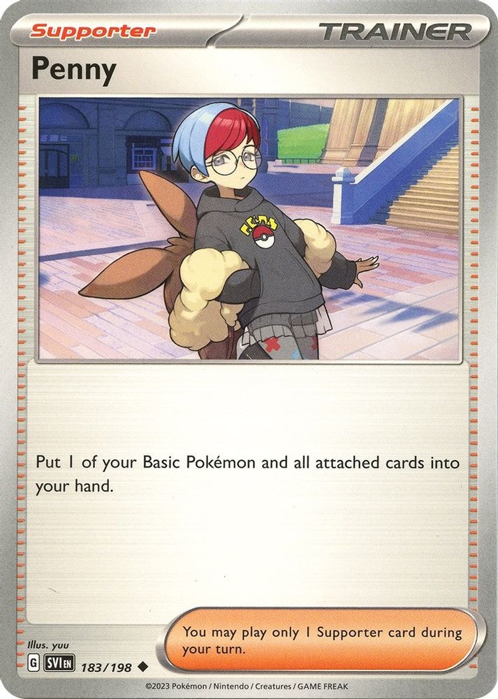 2023 Pokemon: SV01: Scarlet & Violet Base Set (SVI) - Penny - 183/198 (#183/198, Uncommon) (Reverse Holofoil, Near Mint)