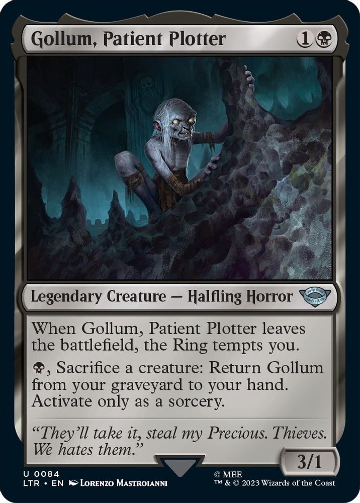 2023 Magic: The Gathering: Universes Beyond: The Lord of the Rings: Tales of Middle-earth (LTR) - Gollum Patient Plotter (#84, Uncommon)