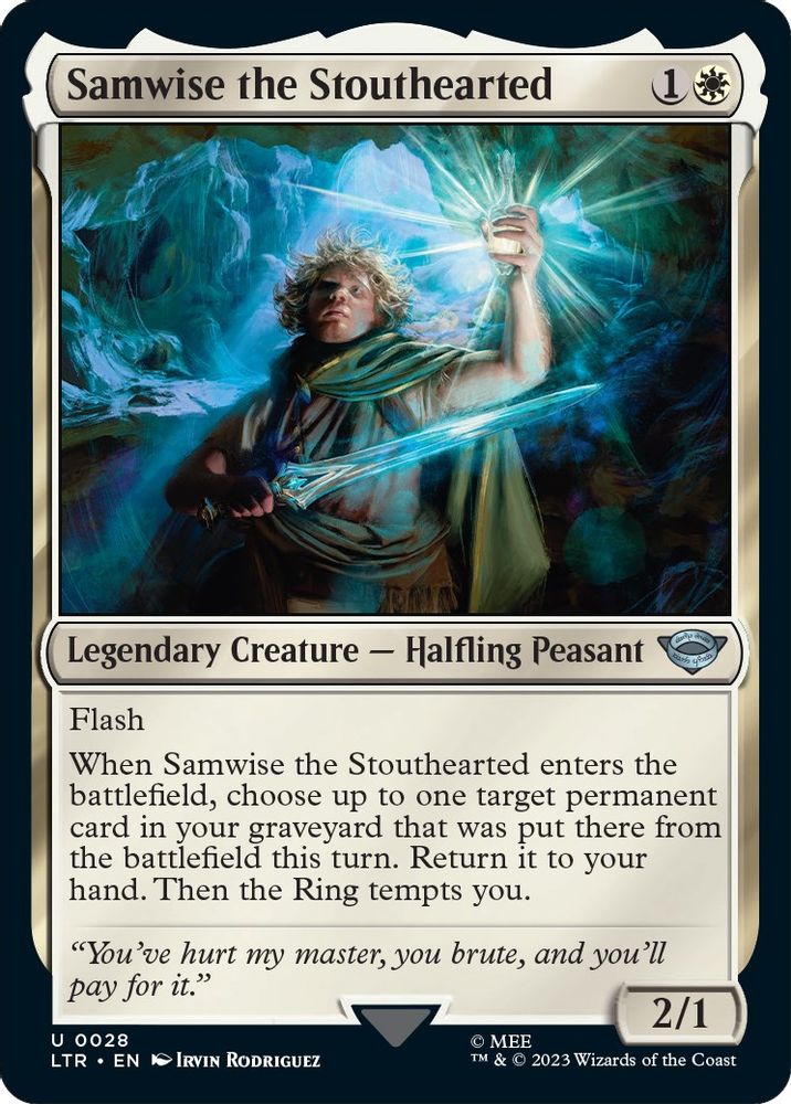 2023 Magic: The Gathering: Universes Beyond: The Lord of the Rings: Tales of Middle-earth (LTR) - Samwise the Stouthearted (#28, Uncommon) (, Near Mint)