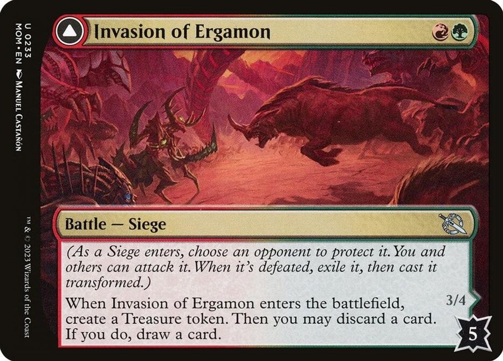 2023 Magic: The Gathering: March of the Machine (MOM) - Invasion of Ergamon (#233, Uncommon) (, Near Mint)