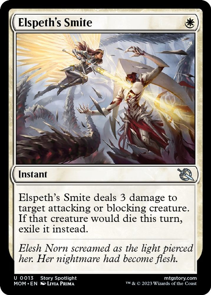 2023 Magic: The Gathering: March of the Machine (MOM) - Elspeths Smite (#13, Uncommon) (, Near Mint)