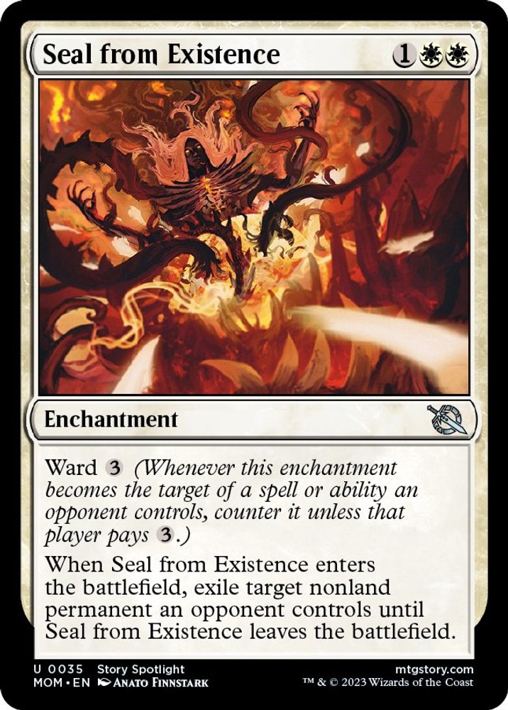 2023 Magic: The Gathering: March of the Machine (MOM) - Seal from Existence (#35, Uncommon) (, Near Mint)