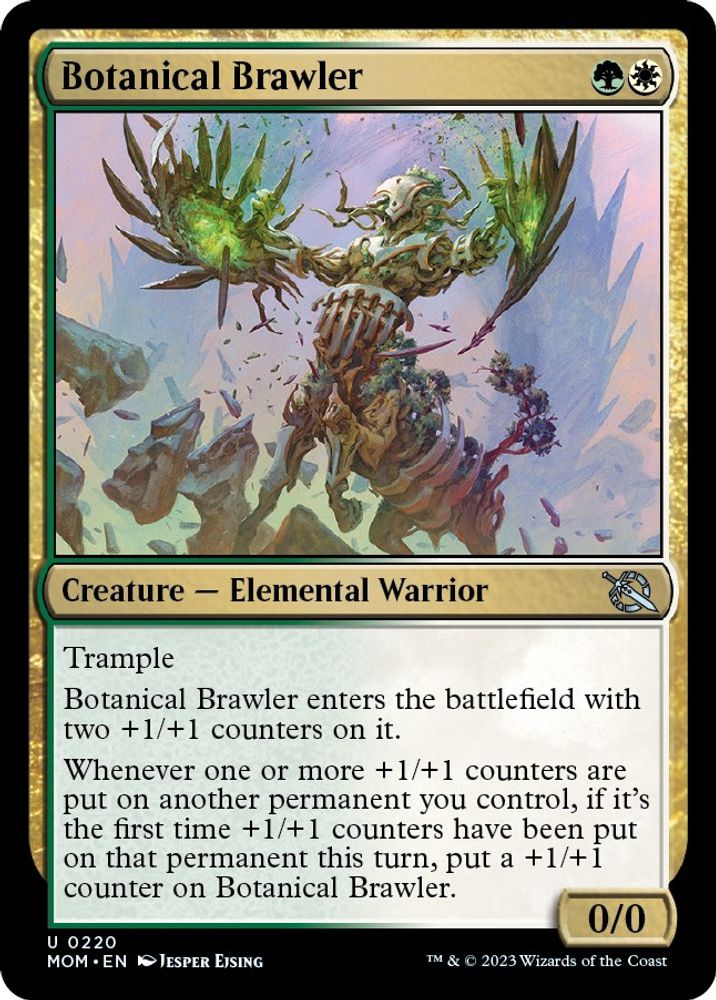 2023 Magic: The Gathering: March of the Machine (MOM) - Botanical Brawler (#220, Uncommon) (, Near Mint)