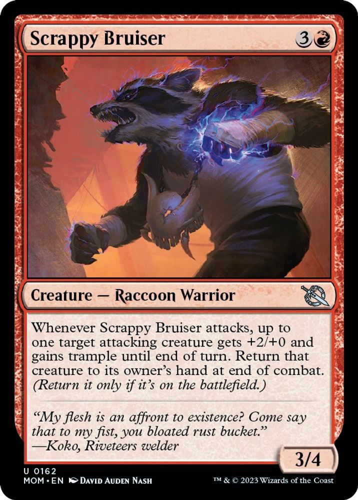 2023 Magic: The Gathering: March of the Machine (MOM) - Scrappy Bruiser (#162, Uncommon) (, Near Mint)