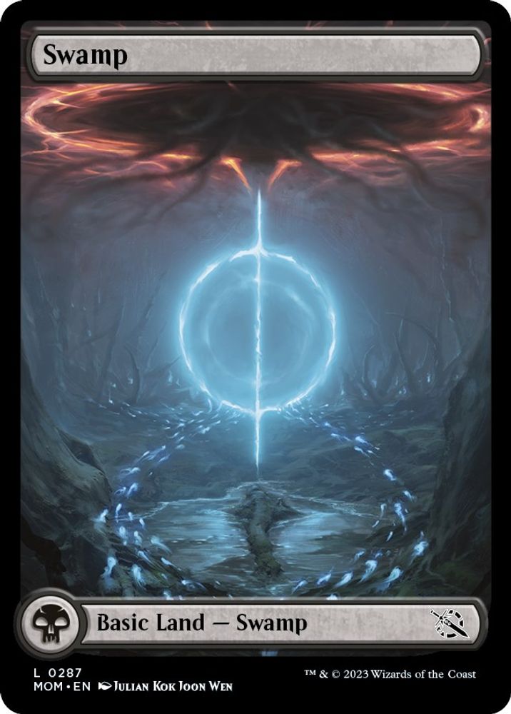 2023 Magic: The Gathering: March of the Machine (MOM) - Swamp 0287 (#287, Land) (, Near Mint)
