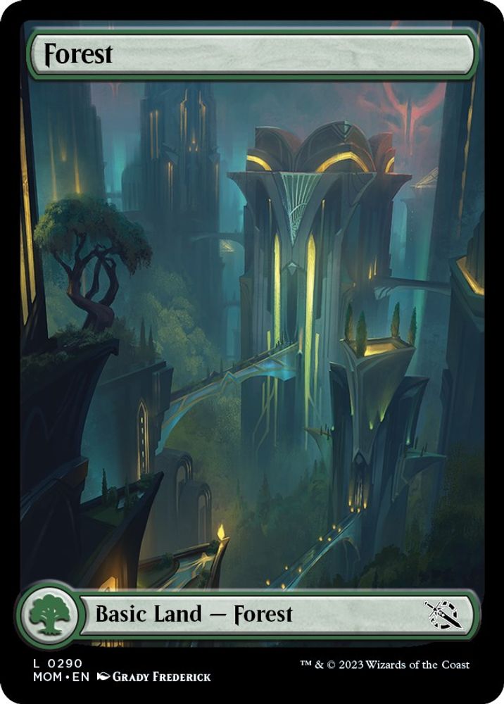2023 Magic: The Gathering: March of the Machine (MOM) - Forest 0290 (#290, Land) (, Near Mint)