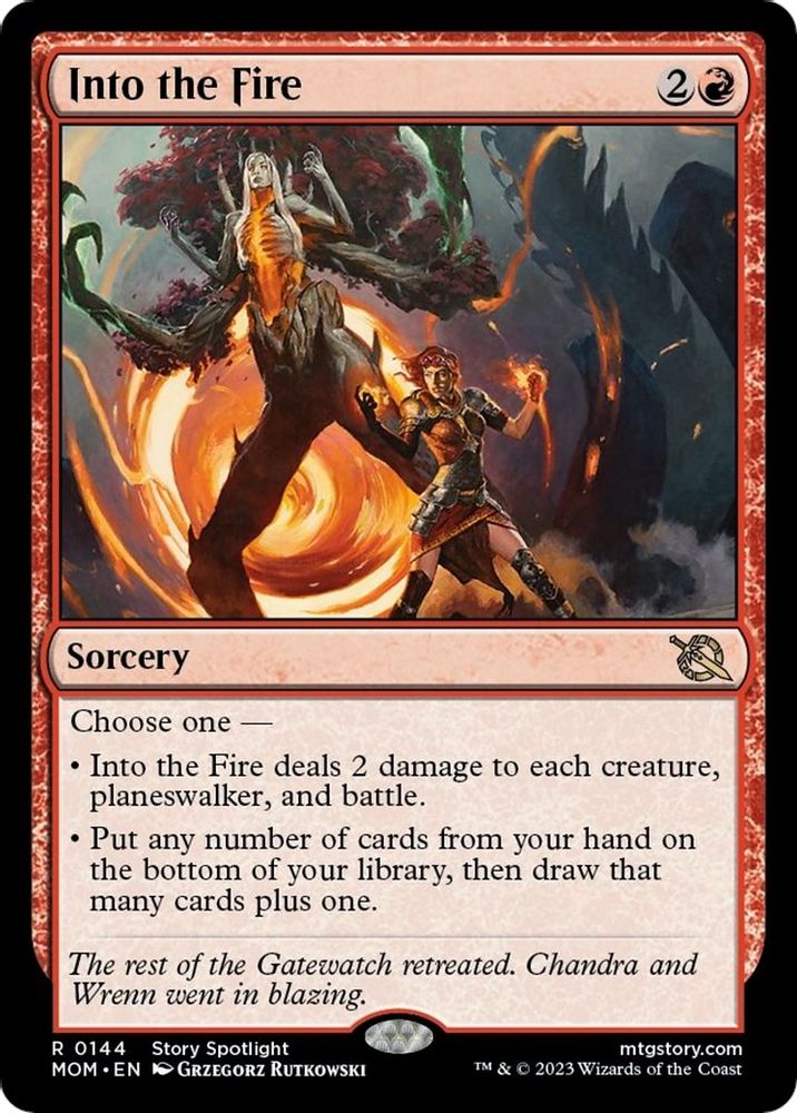 2023 Magic: The Gathering: March of the Machine (MOM) - Into the Fire (#144, Rare) (, Near Mint)