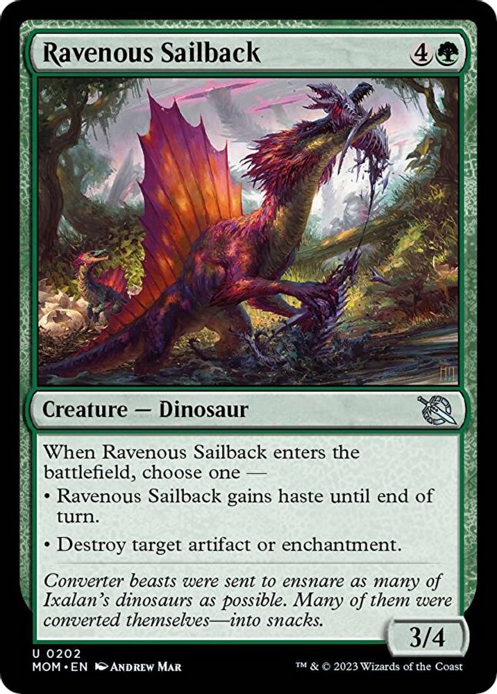 2023 Magic: The Gathering: March of the Machine (MOM) - Ravenous Sailback (#202, Uncommon) (, Near Mint)