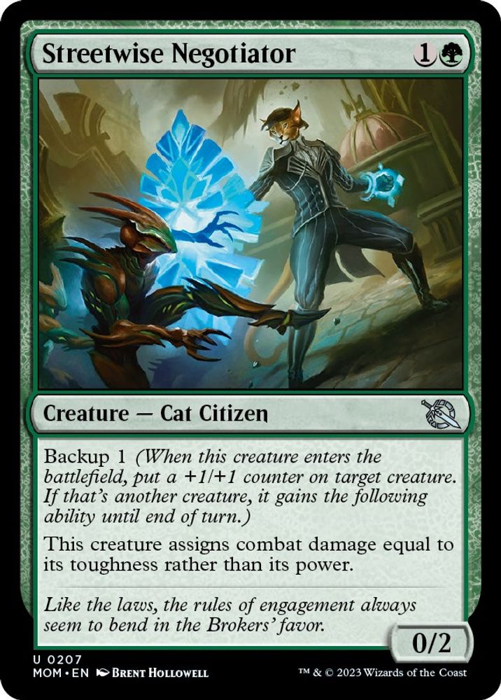 2023 Magic: The Gathering: March of the Machine (MOM) - Streetwise Negotiator (#207, Uncommon) (, Near Mint)